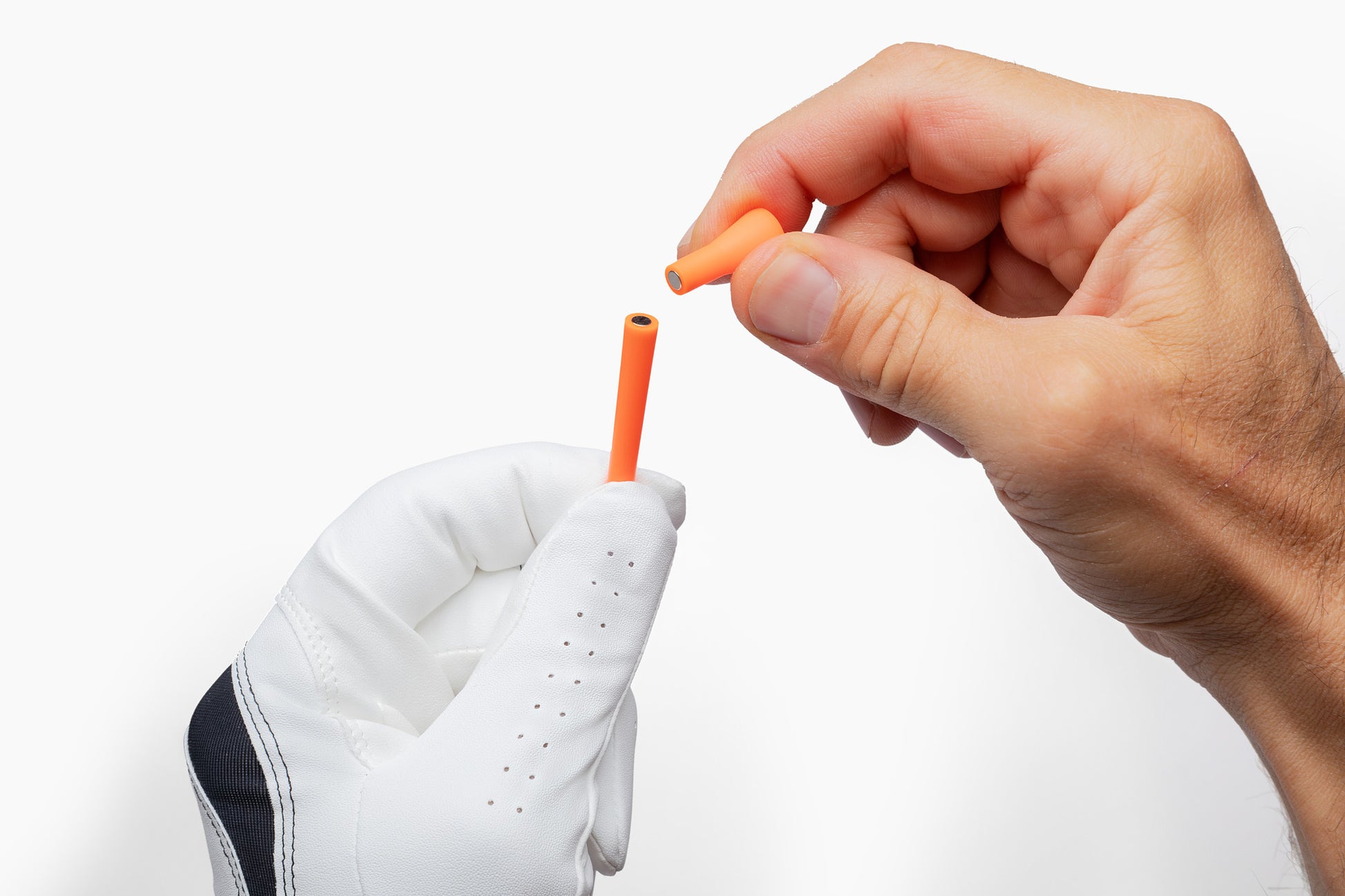 PopTopT Magnetic Tee, Orange Tee, man holding tee